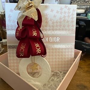 Dior Holiday Ornament Red Ribbon Boxed